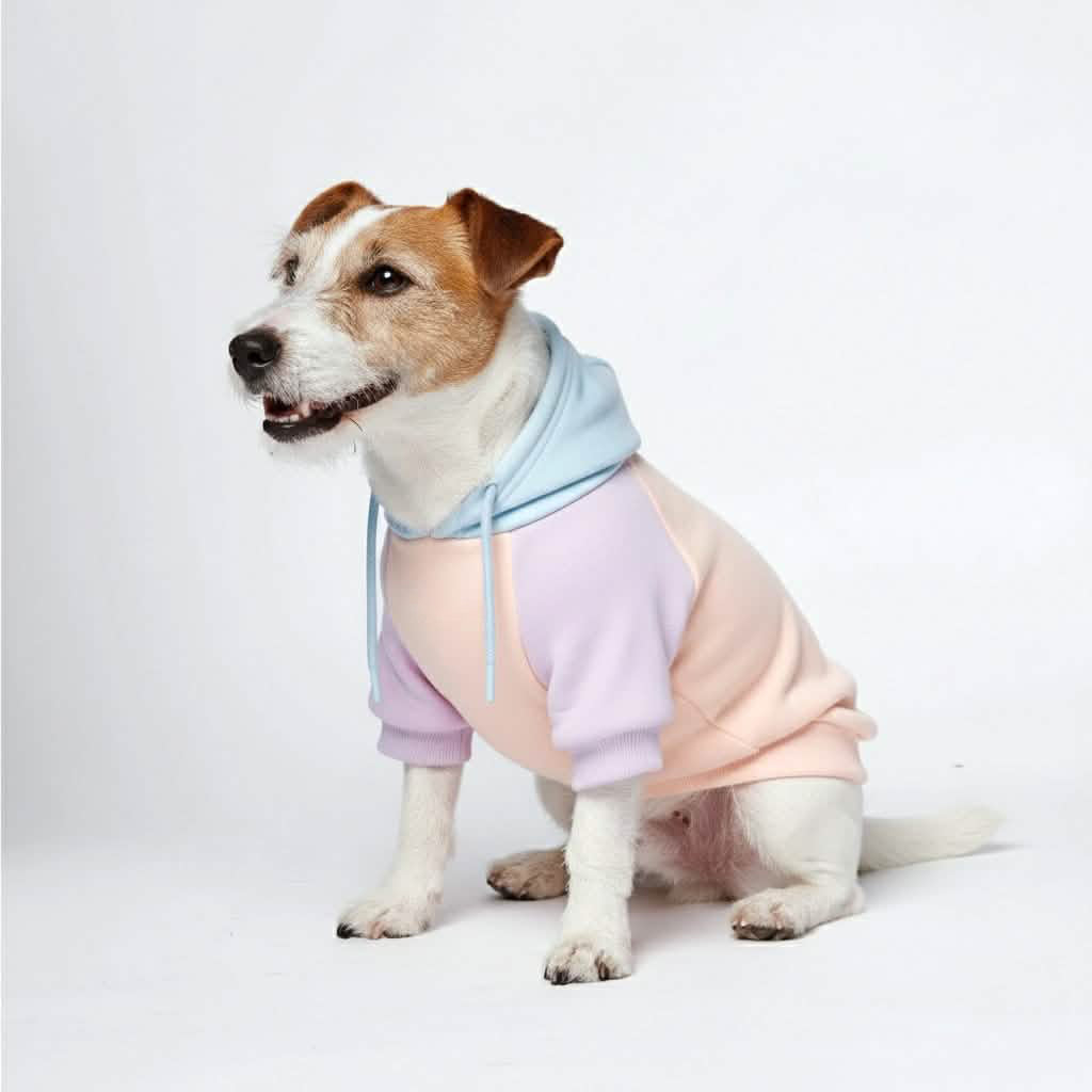Dog Hoodie Cotton Candy Pastel Pink Blue Purple Soft Cotton Pet Sweatshirt