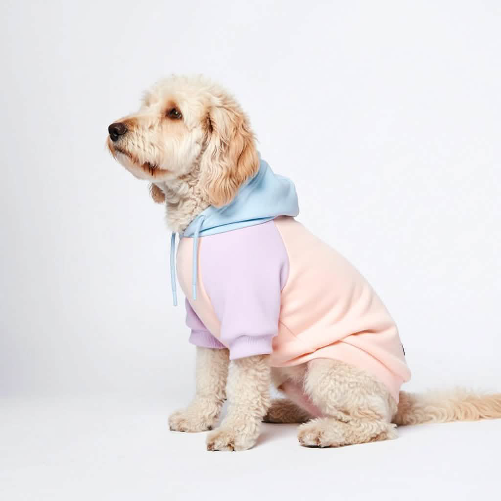 Dog Hoodie Cotton Candy Pastel Pink Blue Purple Soft Cotton Pet Sweatshirt