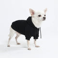 Dog Hoodie Black Reflective Print Soft Cotton Pet Sweatshirt Outfit