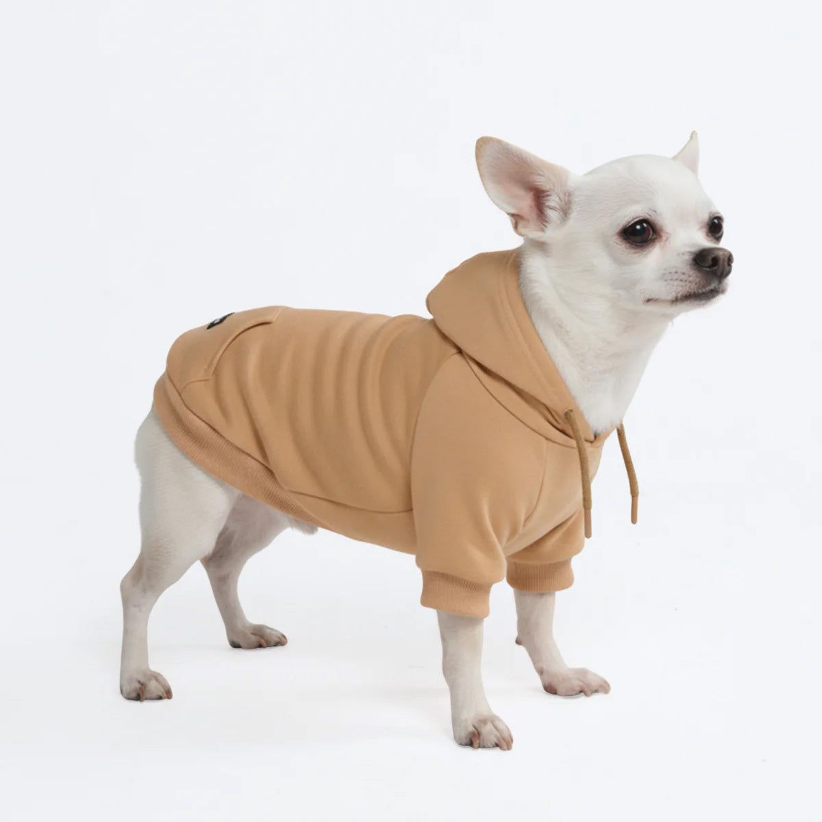 Dog Hoodie Caramel Essential Soft Cotton Fleece Essential Pet Sweatshirt Hooded Outfit