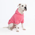 Dog Hoodie Pink Soft Cotton Fleece Essential Pet Sweatshirt Hooded Outfit